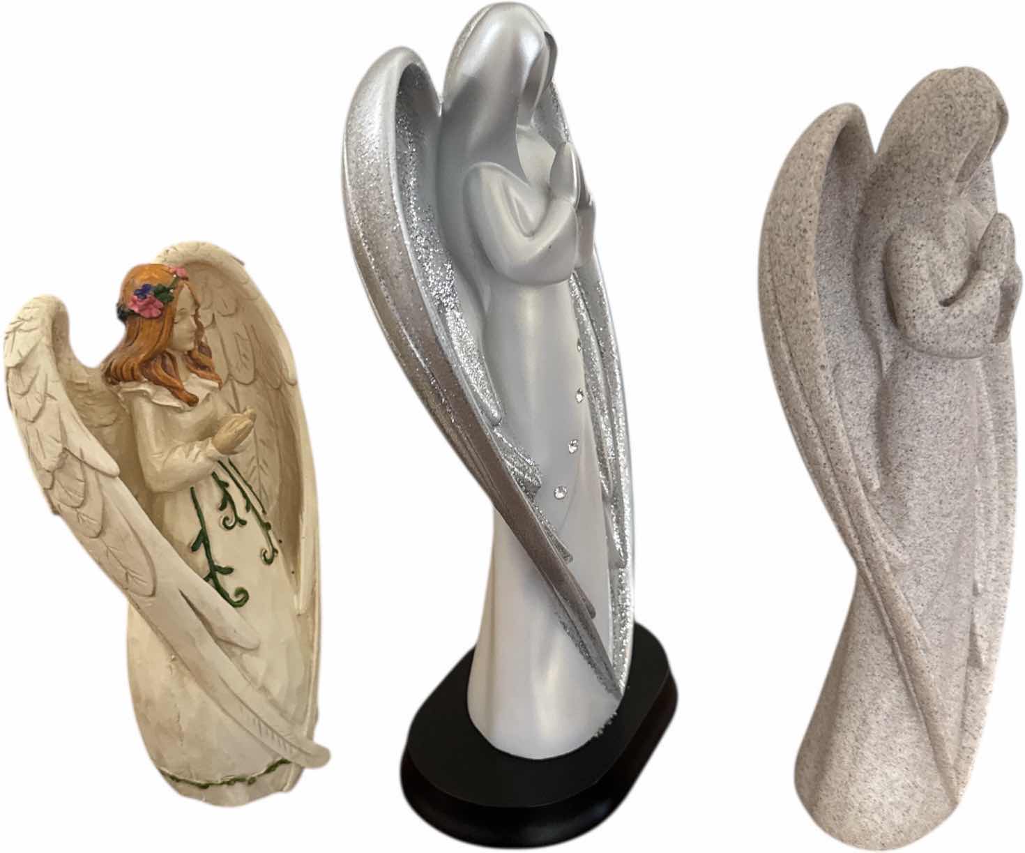 Photo 1 of 3- VINTAGE RESIN ANGEL FIGURINES
H9” AND SMALLER