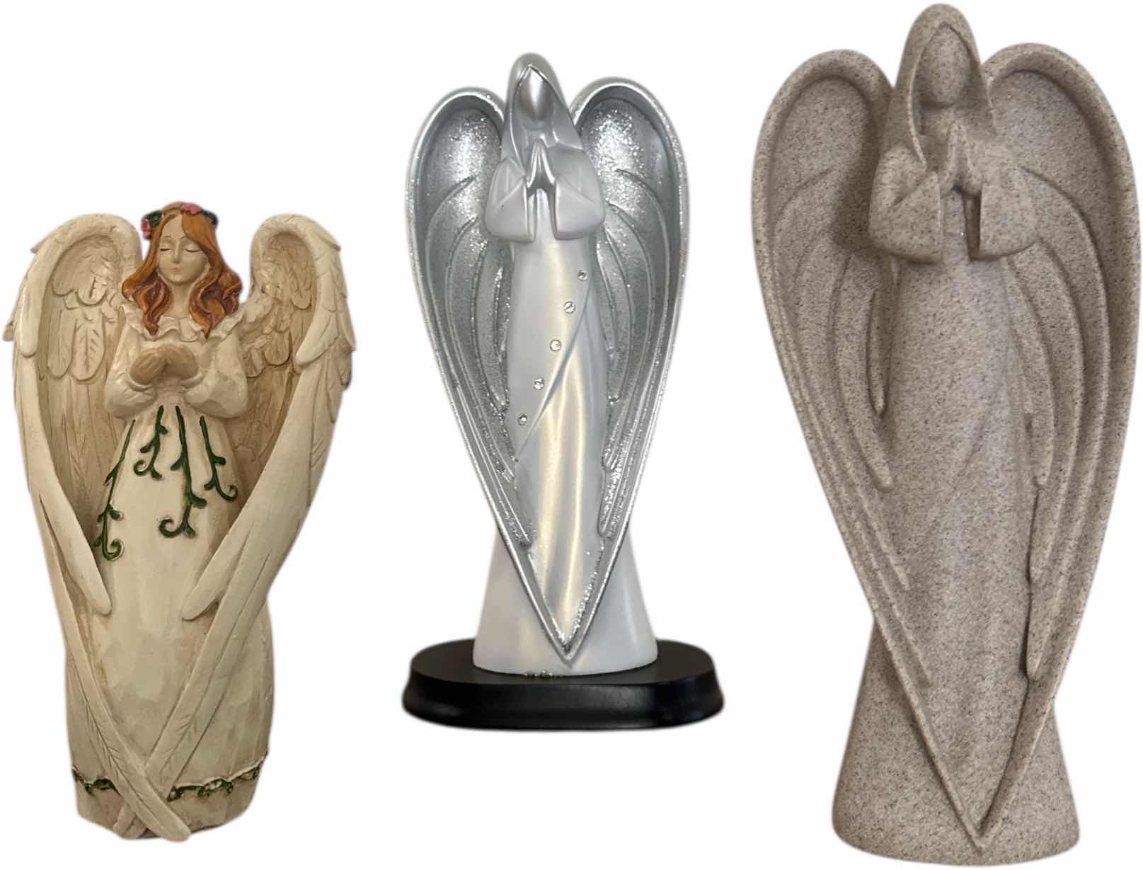 Photo 1 of 3- VINTAGE RESIN ANGEL FIGURINES
H9” AND SMALLER