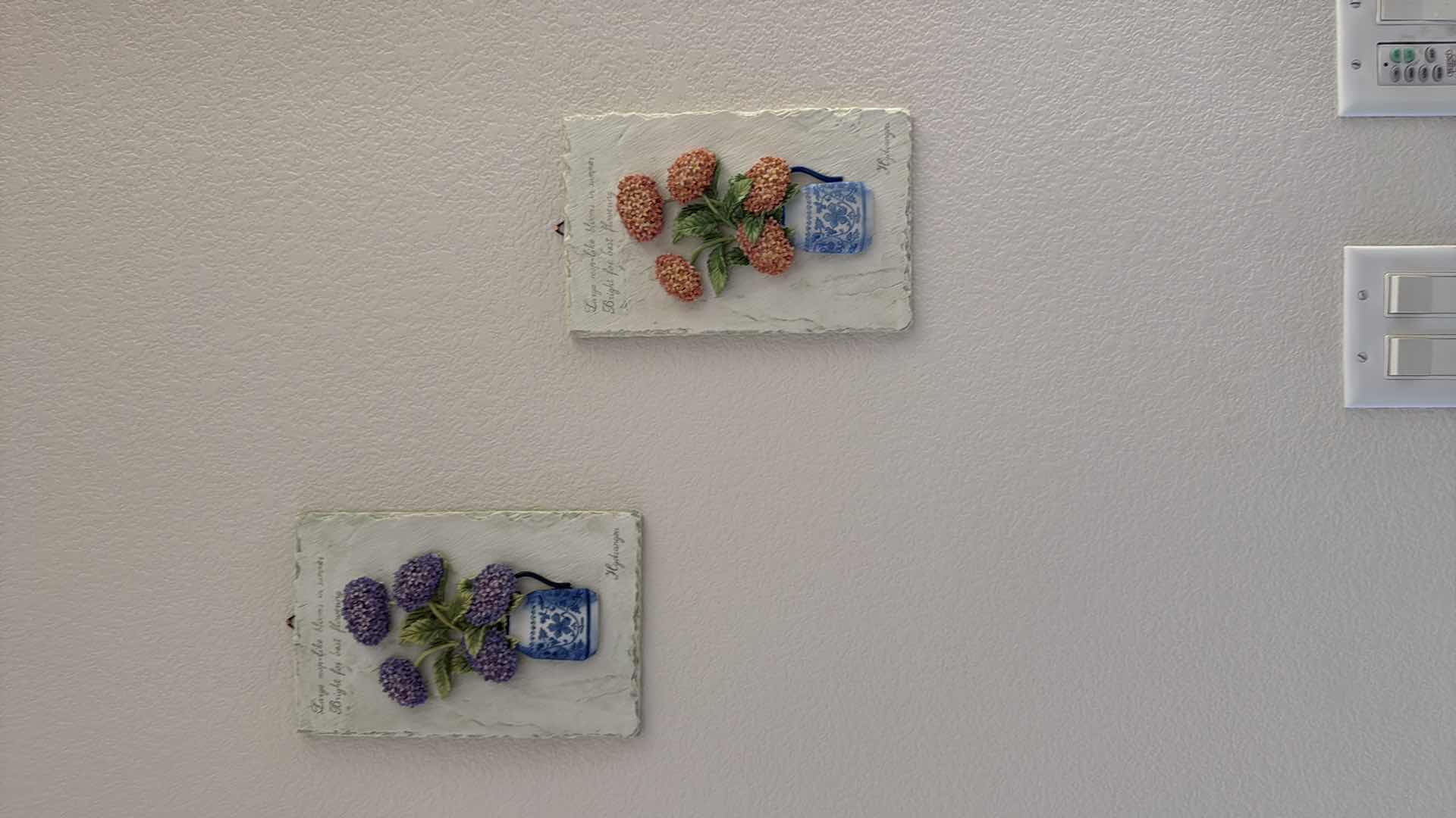 Photo 1 of FLORAL CERAMIC WALL PLAQUES 7”x10”