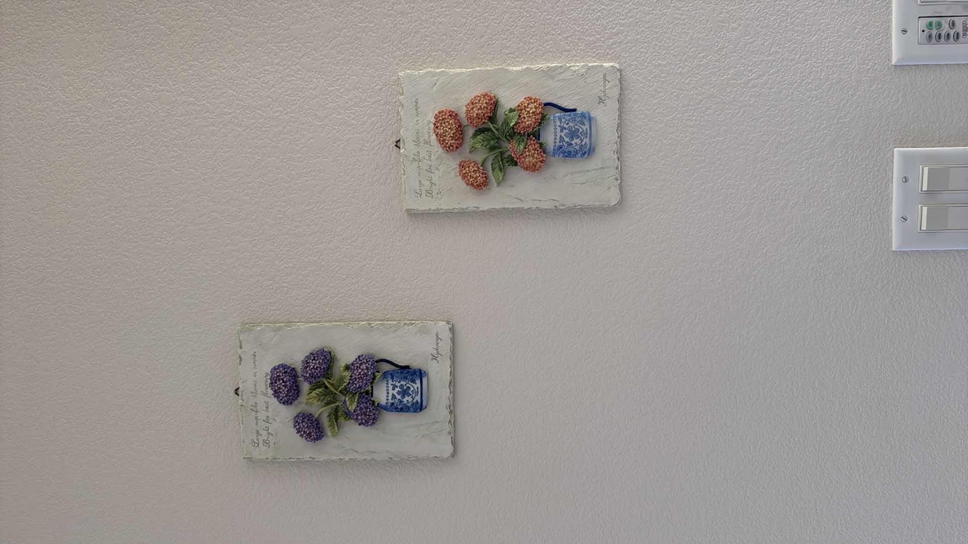 Photo 1 of FLORAL CERAMIC WALL PLAQUES 7”x10”