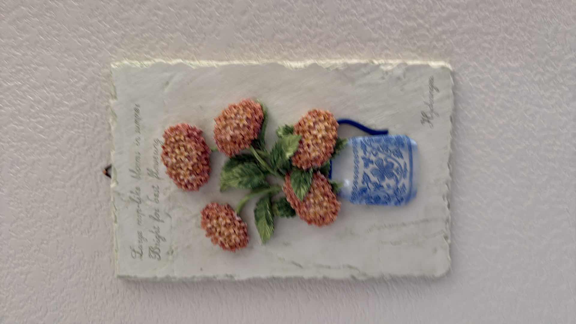 Photo 1 of FLORAL CERAMIC WALL PLAQUES 7”x10”