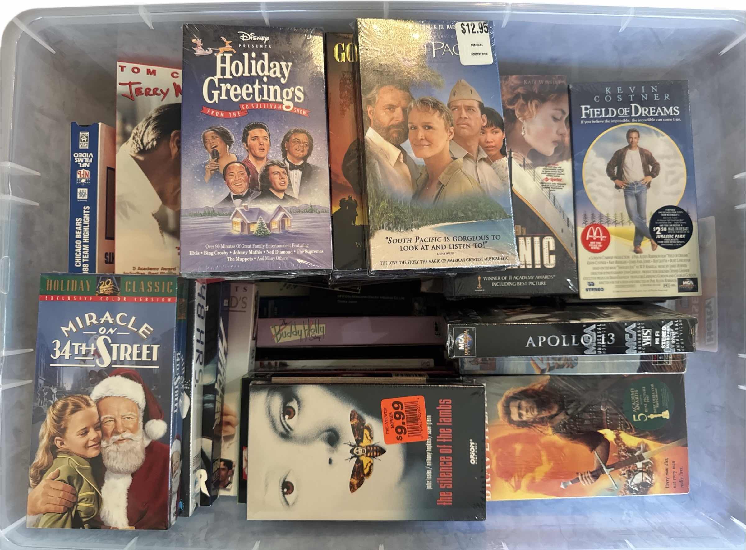 Photo 1 of CONTENTS OF TOTE VINTAGE ASSORTED VHS COLLECTION