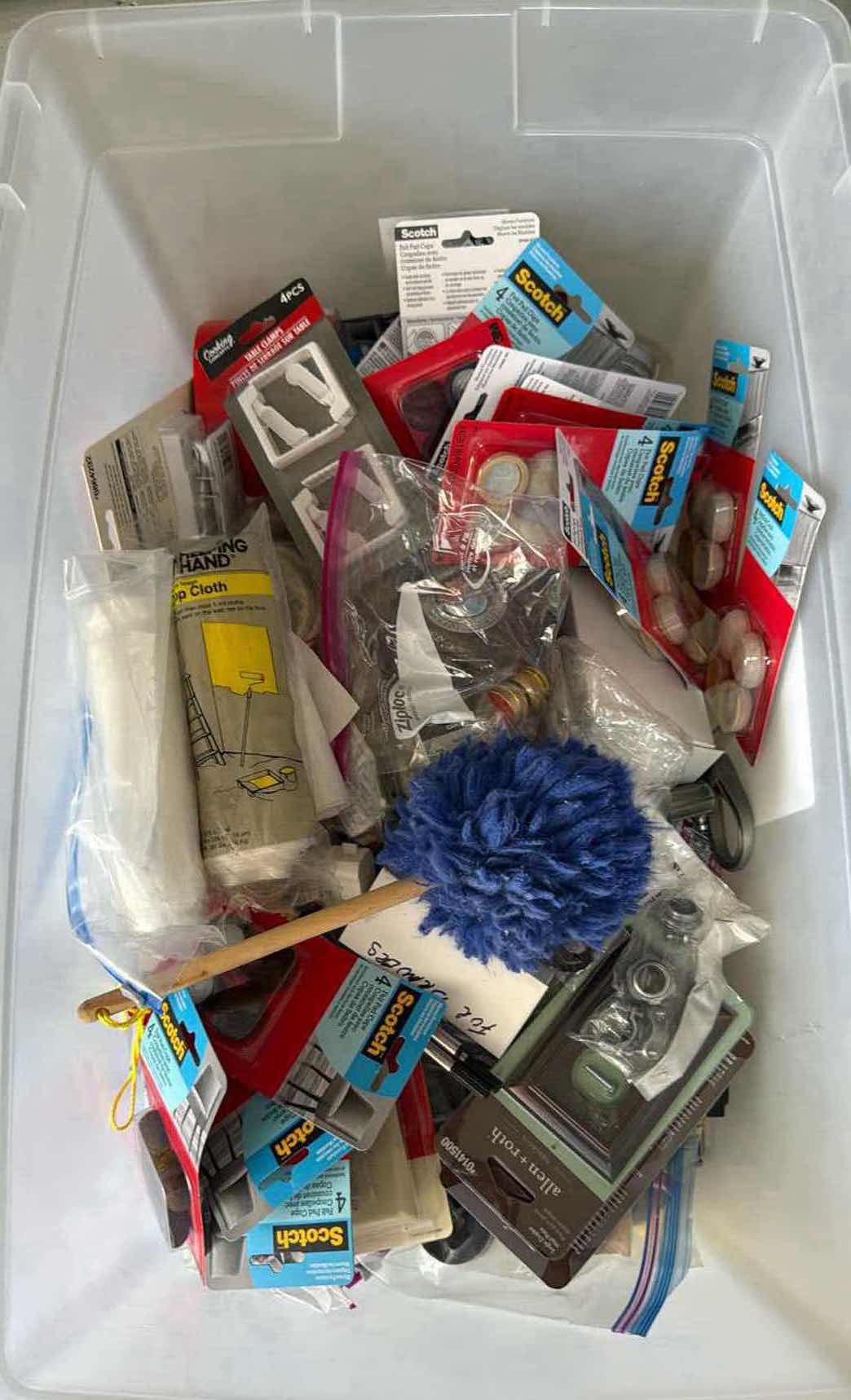 Photo 1 of CONTENTS OF TOTE-GARAGE SUPPLIES, FIX IT ITEMS