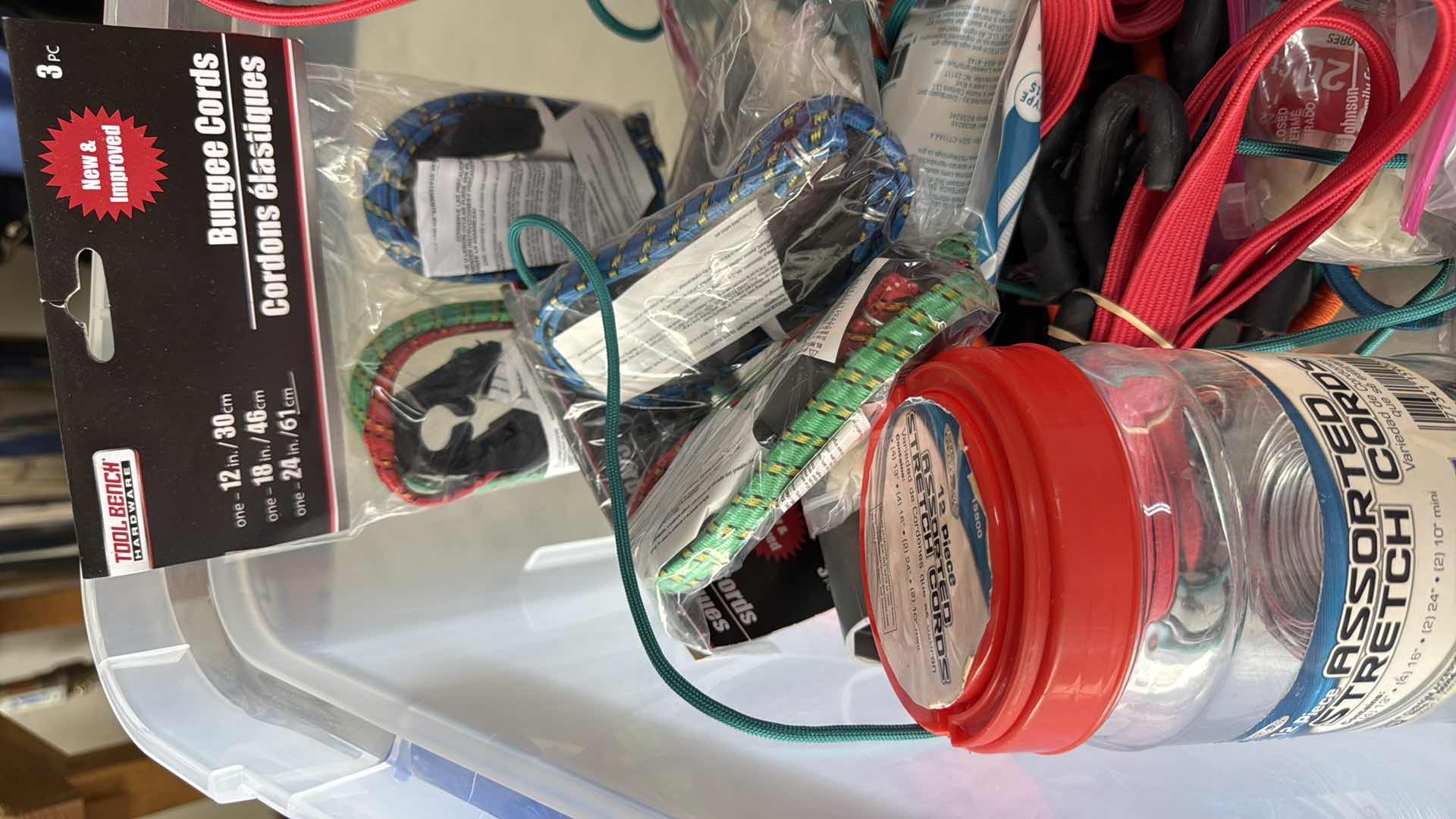 Photo 1 of CONTENTS OF TOTE-ROPE, BUNGEE CORDS, STEEL CORDS