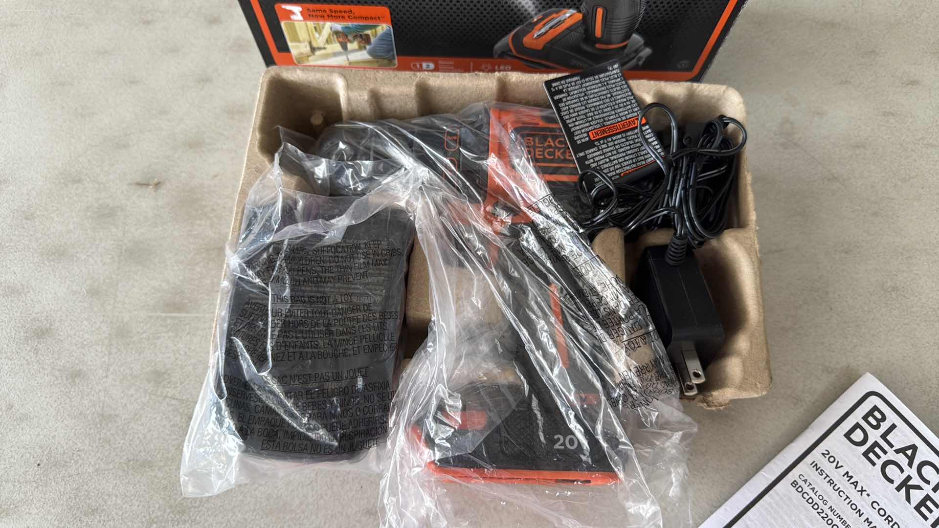 Photo 1 of NEW BLACK & DECKER 20V MAX CORDLESS DRILL/DRIVER