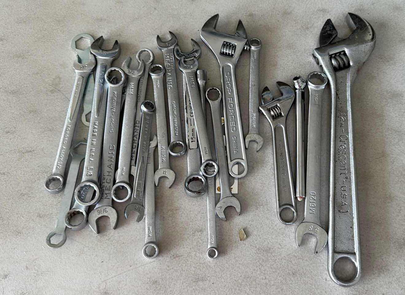 Photo 1 of COMBINATION WRENCHES-VARIOUS STYLES & SIZES