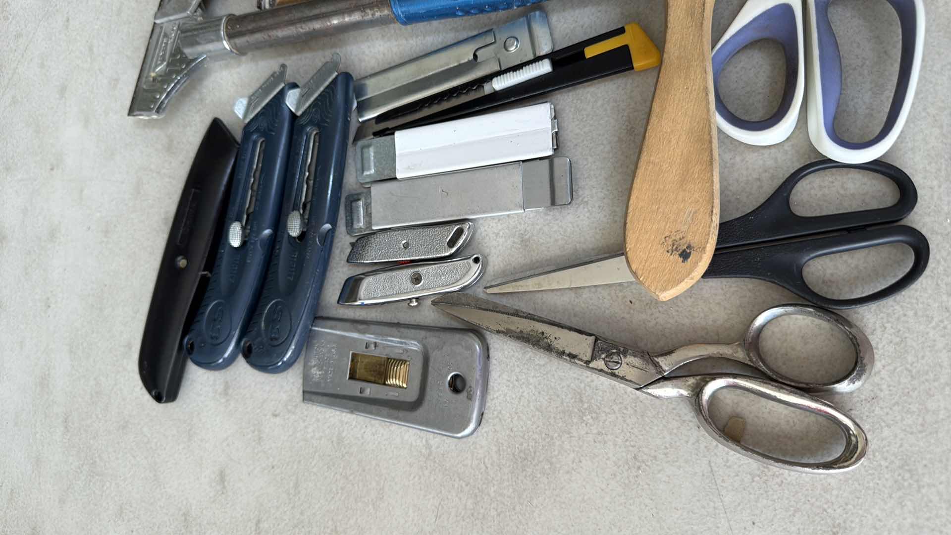 Photo 1 of PAINT SUPPLIES, SCISSORS & CUTTING TOOLS