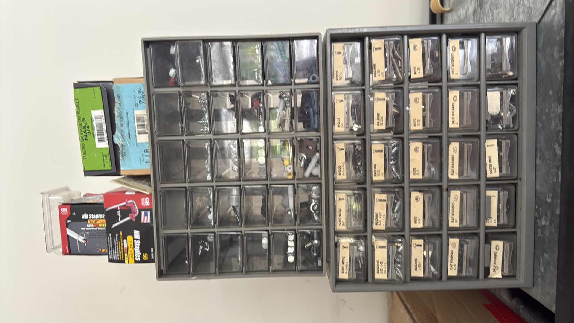 Photo 1 of STORAGE CONTAINERS W ASSORTED TYPES & SIZES OF SCREWS