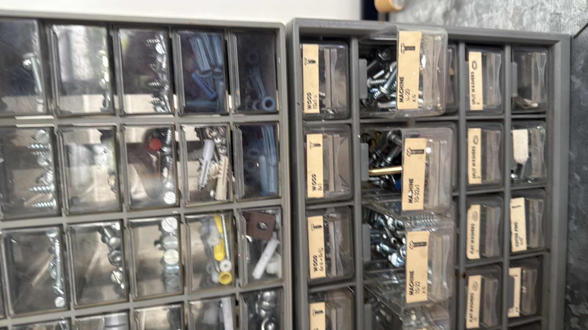 Photo 1 of STORAGE CONTAINERS W ASSORTED TYPES & SIZES OF SCREWS
