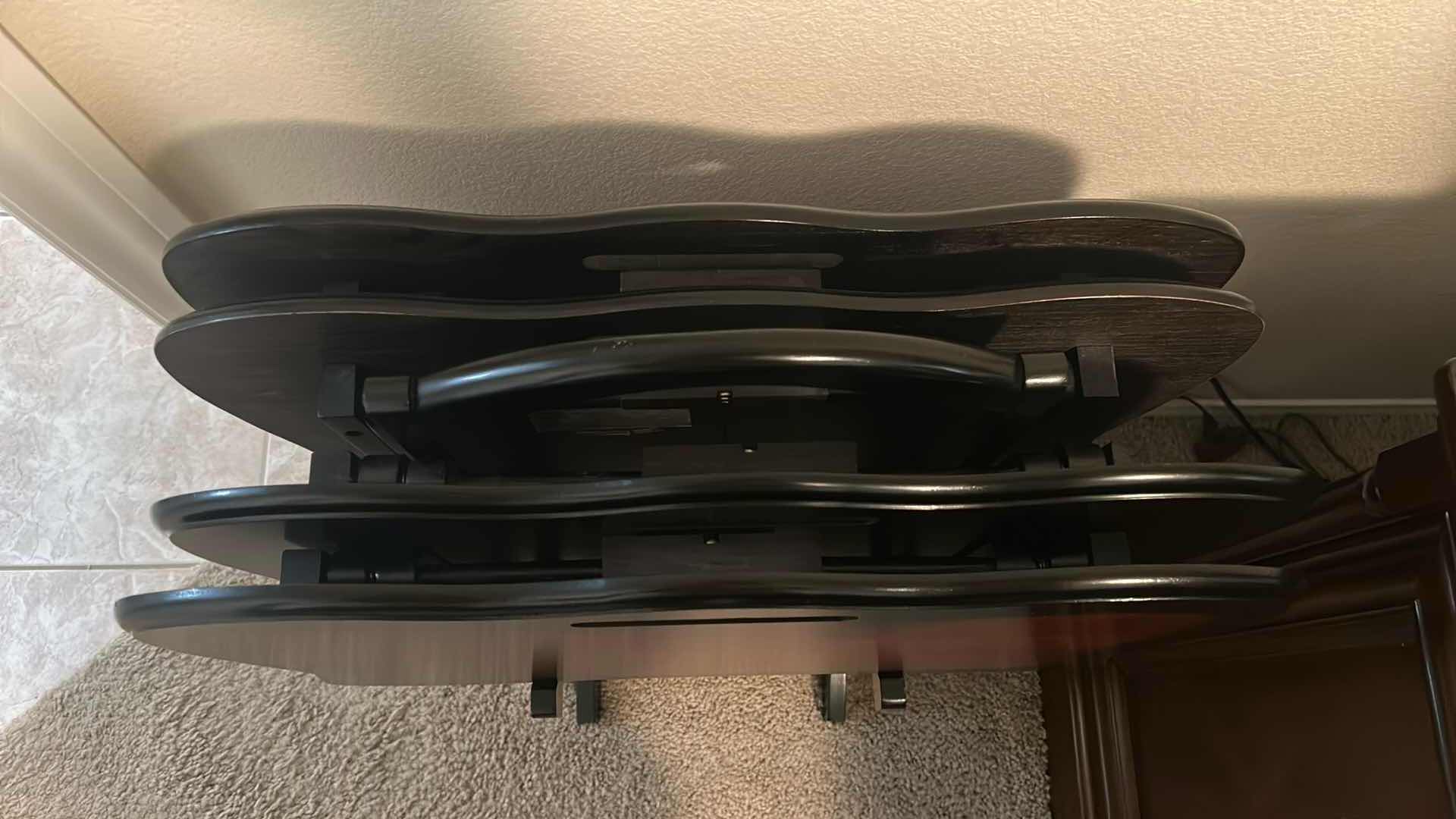 Photo 1 of 4- WOOD TV TRAYS W STAND