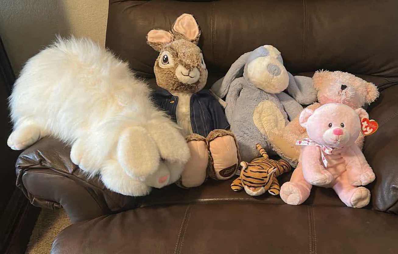 Photo 1 of 6- ASSORTED PLUSH ANIMALS