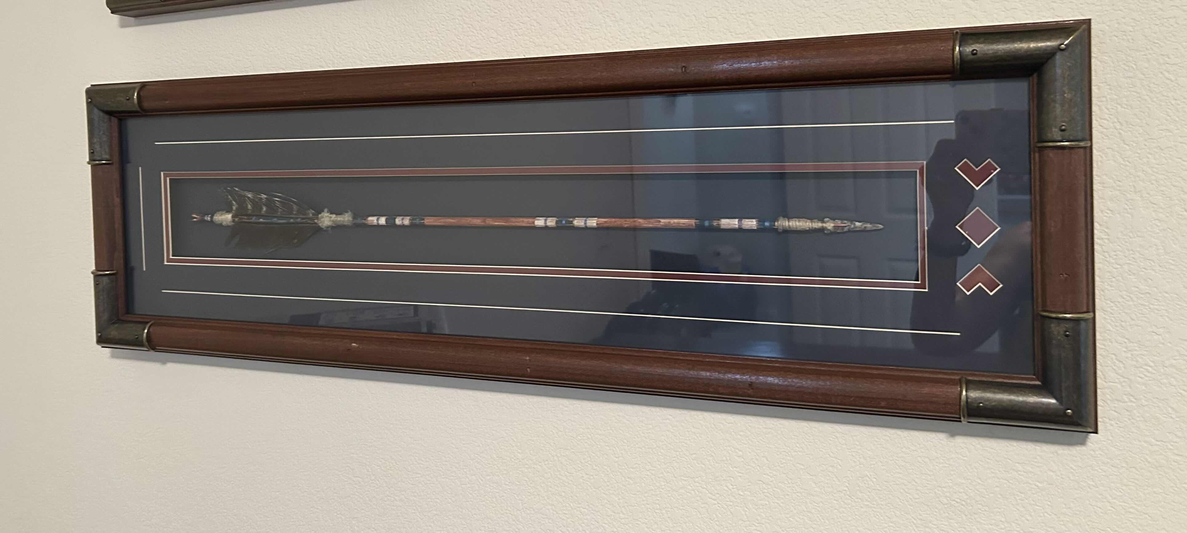 Photo 1 of FRAMED NATIVE AMERICAN MOTIF ARROW 33” X 9”