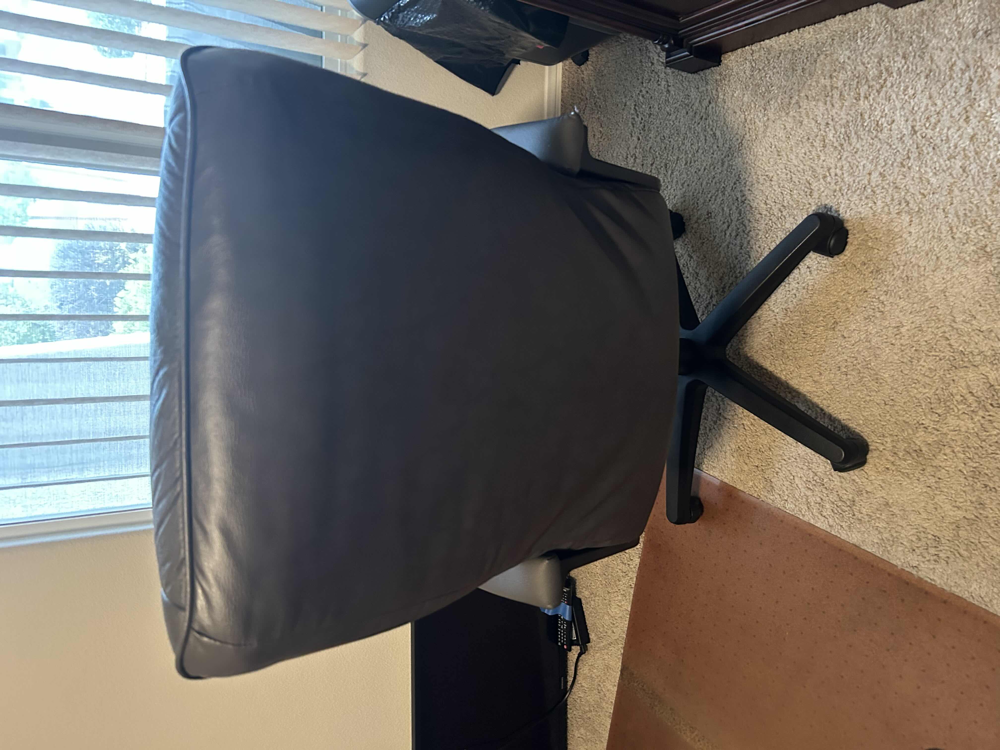 Photo 1 of BROWN LEATHER OFFICE CHAIR