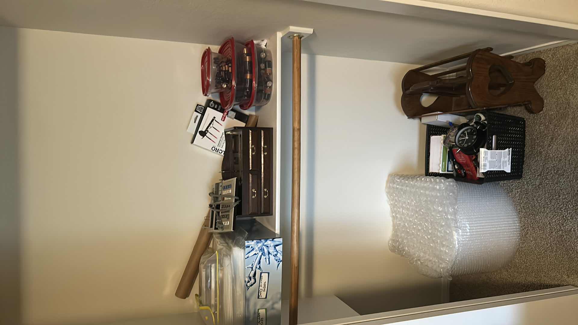 Photo 1 of CONTENTS OF CLOSET OFFICE SUPPLIES BUBBLE WRAP BATTERIES