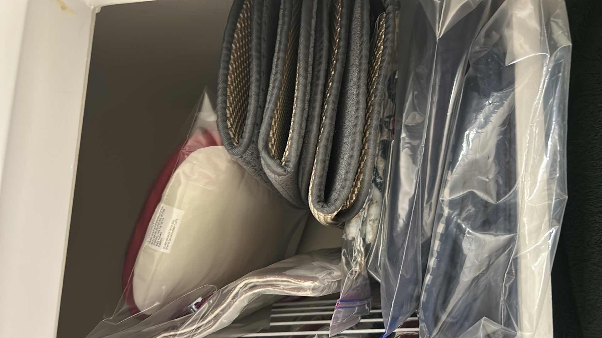 Photo 1 of CONTENTS OF SHELF BEACH TOWELS DECORATIVE KITCHEN OVEN MITTS DISH DRAINERS