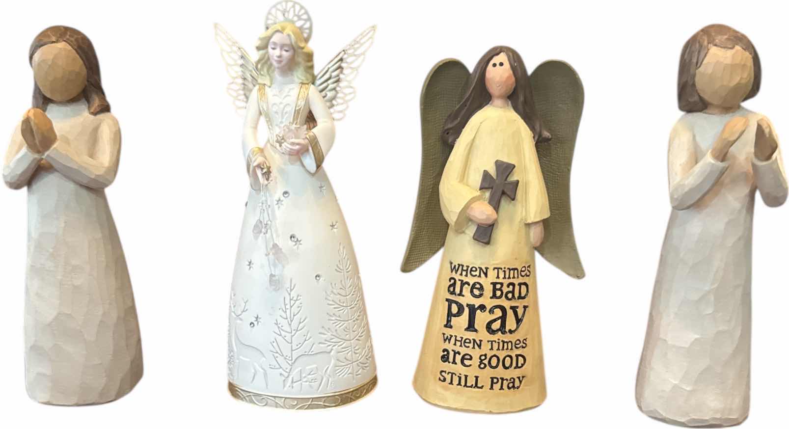 Photo 1 of 8- VINTAGE ANGEL FIGURINE COLLECTION RESIN AND CERAMIC
H6.75” AND SMALLER