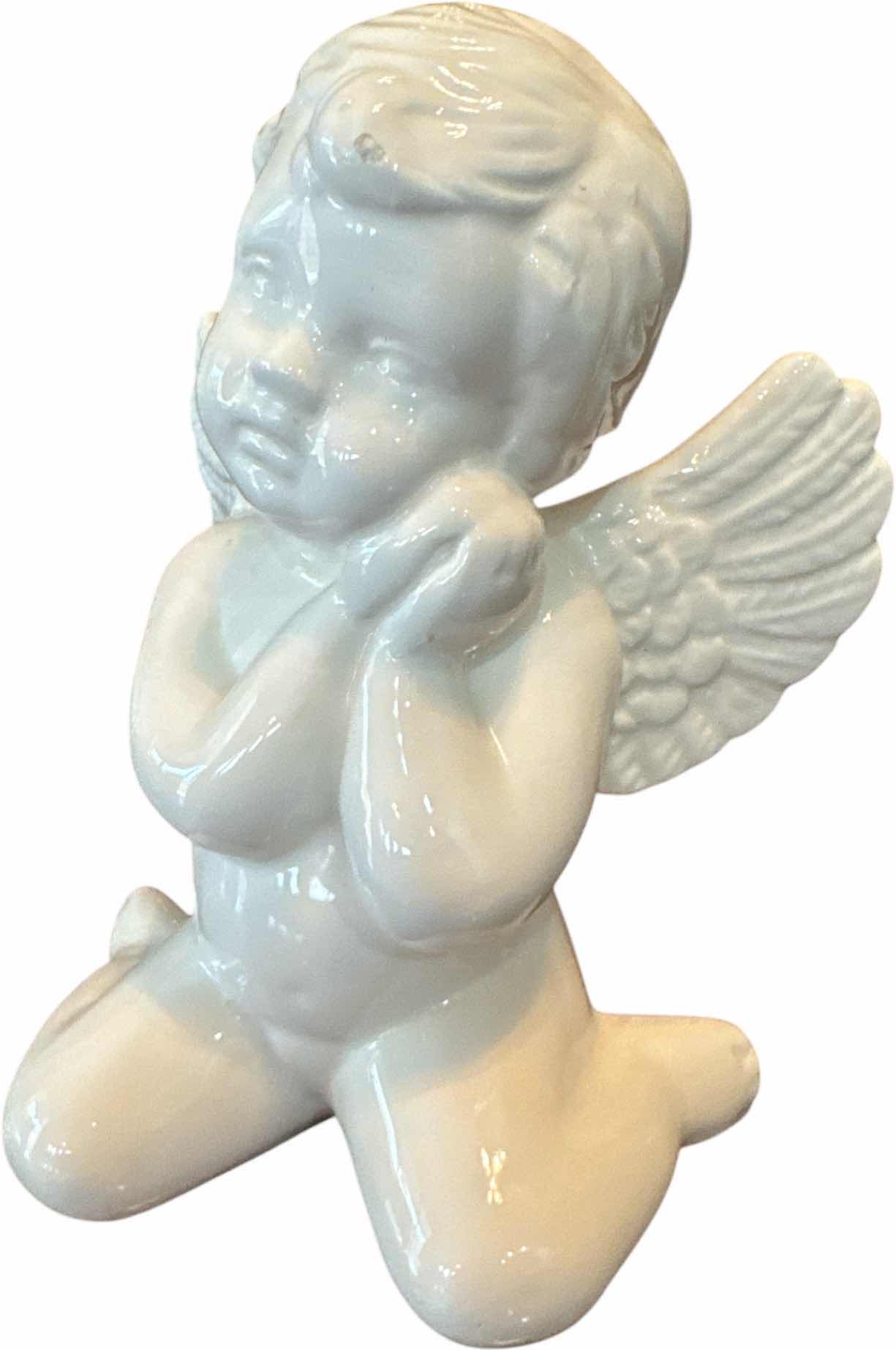 Photo 1 of 3- VINTAGE ANGEL FIGURINE COLLECTION RESIN AND CERAMIC
H10” AND SMALLER