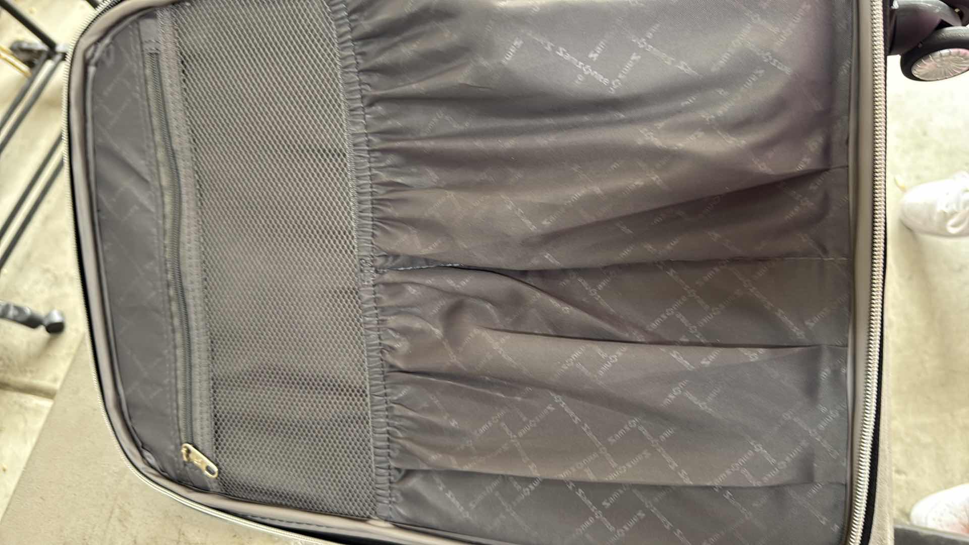 Photo 1 of SAMSONITE NAVY BLUE SOFTSIDE CARRY ON SPINNER LUGGAGE H23”