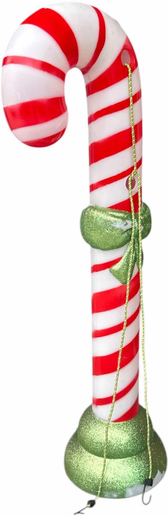 Photo 1 of HOLIDAY OUTDOOR DECOR CANDY CANE AND WOODEN SANTA CLAUSE 
H56” AND SMALLER