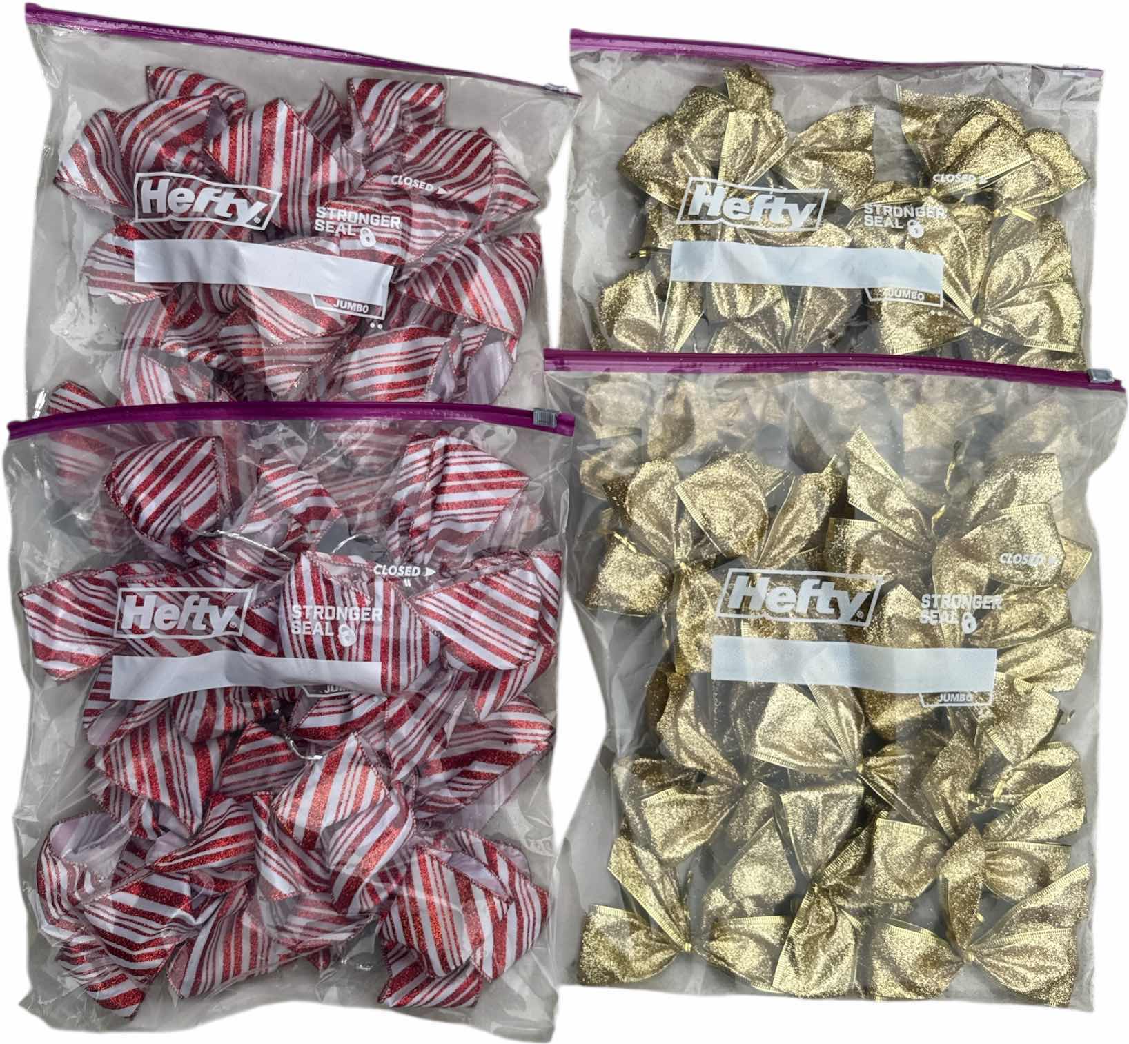 Photo 1 of TOTE WITH HOLIDAY DECOR CHRISTMAS BOWS AND BELLS