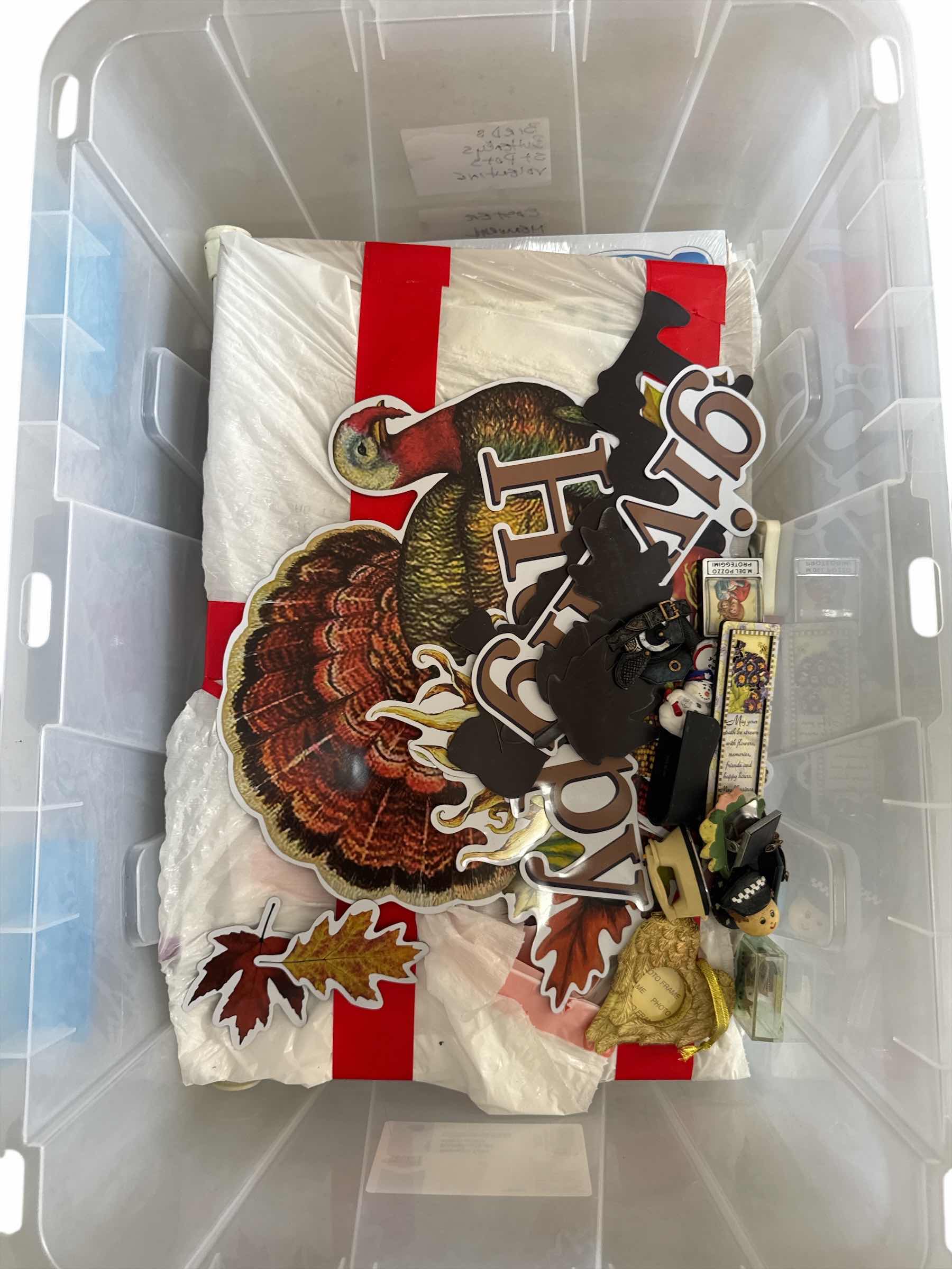 Photo 1 of 3- TOTES WITH ASSORTED HOLDAY DECOR