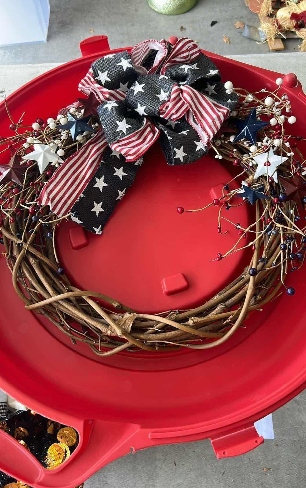 Photo 1 of 2 DECORATIVE WREATH W CASE