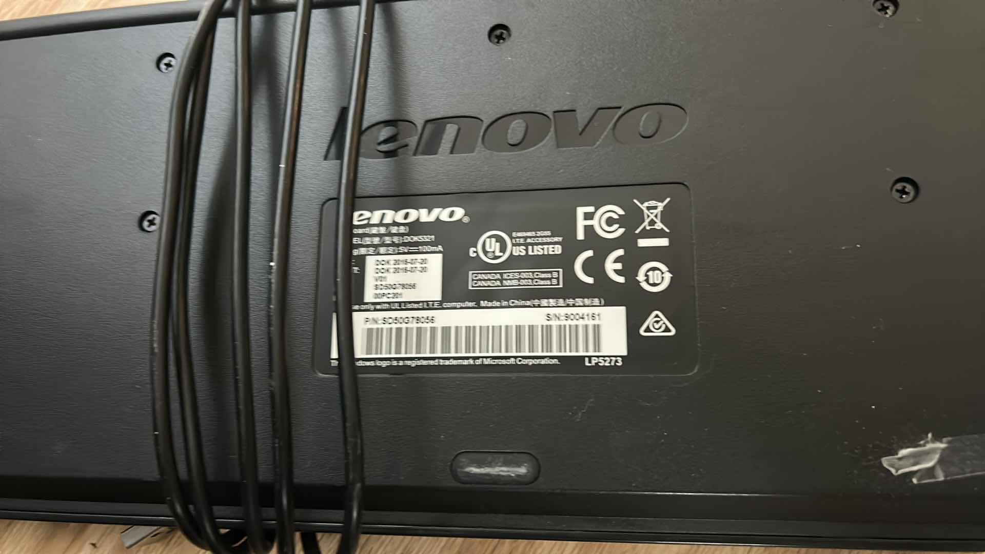 Photo 1 of LENOVO, KEYBOARD AND MOUSE