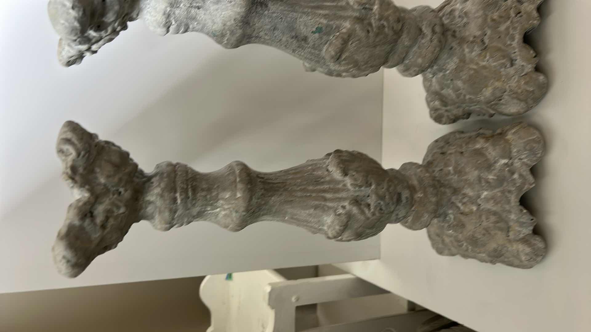 Photo 1 of 2 CERAMIC CANDLE HOLDERS H18.25”