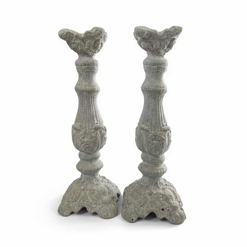 Photo 1 of 2 CERAMIC CANDLE HOLDERS H18.25”