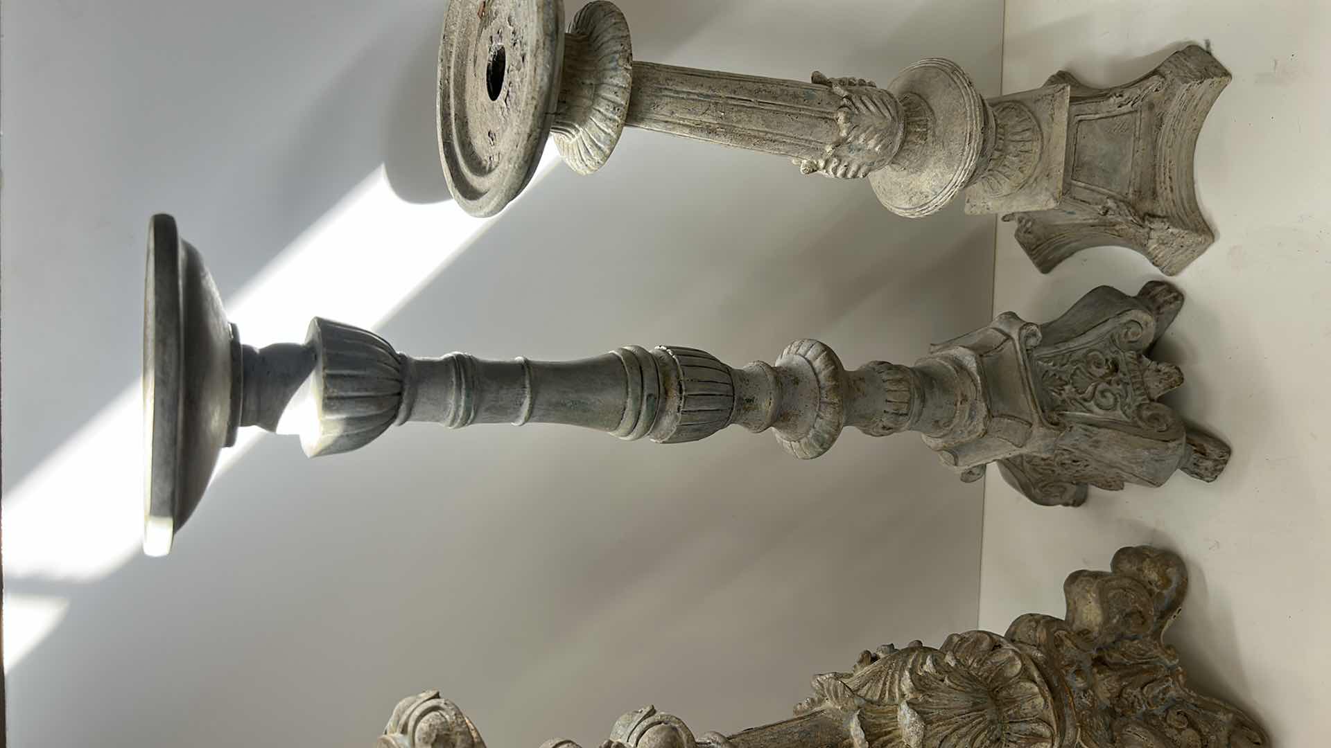 Photo 1 of 3 CERAMIC CANDLE HOLDERS (TALLEST H 22”)