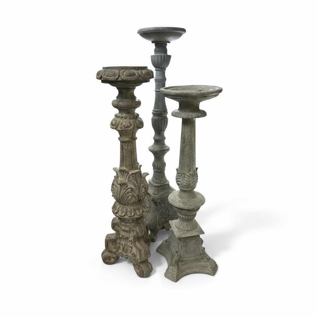 Photo 1 of 3 CERAMIC CANDLE HOLDERS (TALLEST H 22”)