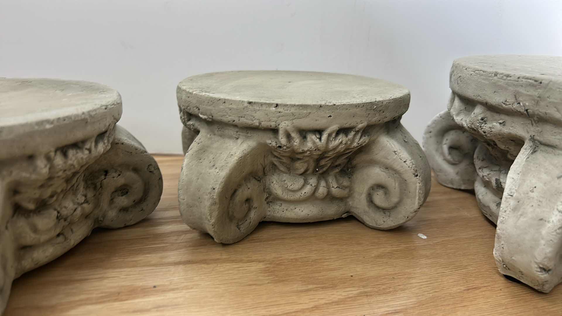 Photo 1 of 4 CERAMIC POTTERY/PLANT STANDS ( LARGEST 8” x H4”