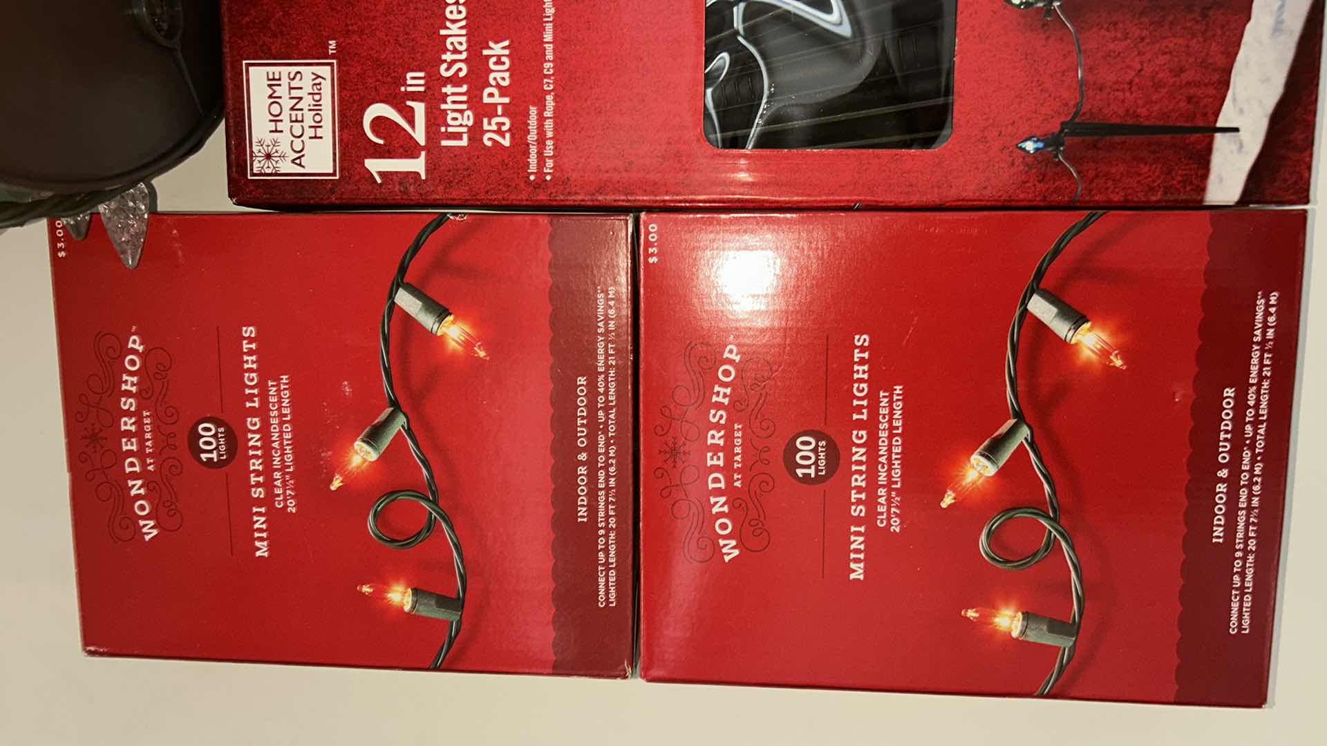 Photo 1 of 6 NEW BOXES OF CHRISTMAS LIGHTS AND 3 SPOOLS OF LIGHTS