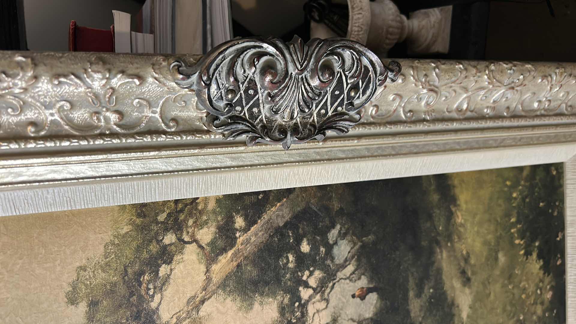 Photo 1 of ORNATE GOLD FRAMED VINTAGE POST IMPRESSIONIST LITHO COLOR SEASCAPE PRINT ARTWORK 37 1/2“ x H33“