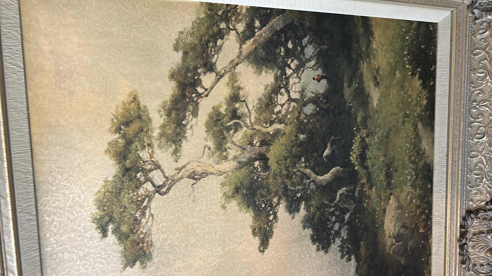 Photo 1 of ORNATE GOLD FRAMED VINTAGE POST IMPRESSIONIST LITHO COLOR SEASCAPE PRINT ARTWORK 37 1/2“ x H33“