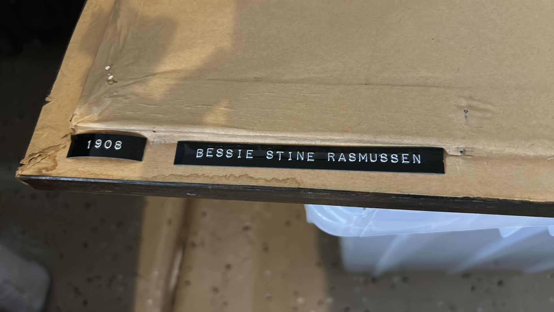 Photo 1 of VINTAGE 1908 WOOD FRAMED “FLOWER VINE@ PAINTING ARTWORK
40“ x H12 1/2“