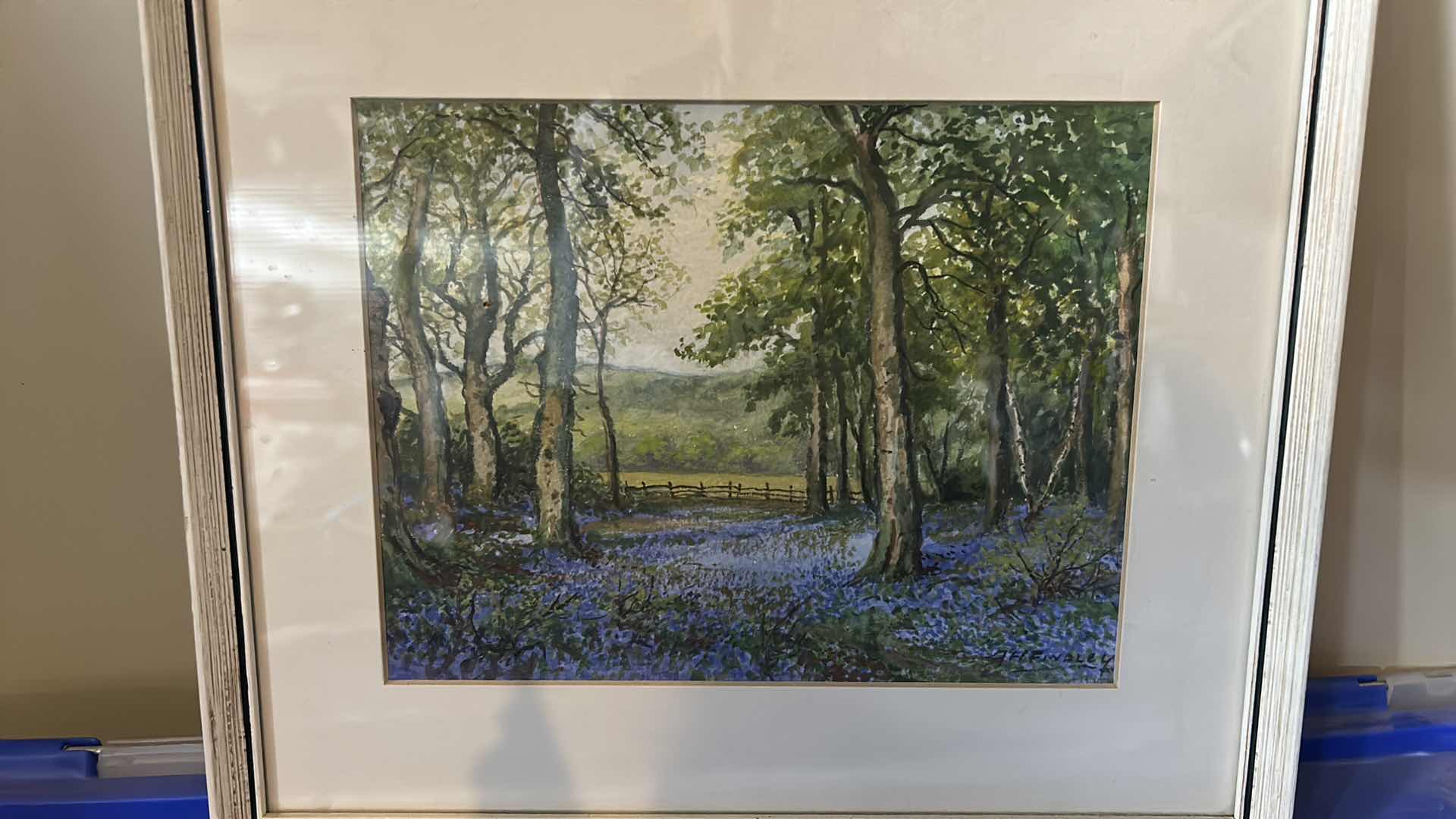 Photo 1 of VINTAGE WOOD FRAMED SIGNED PAINTING “LANDSCAPE” ARTWORK 11 1/2“ x H10“