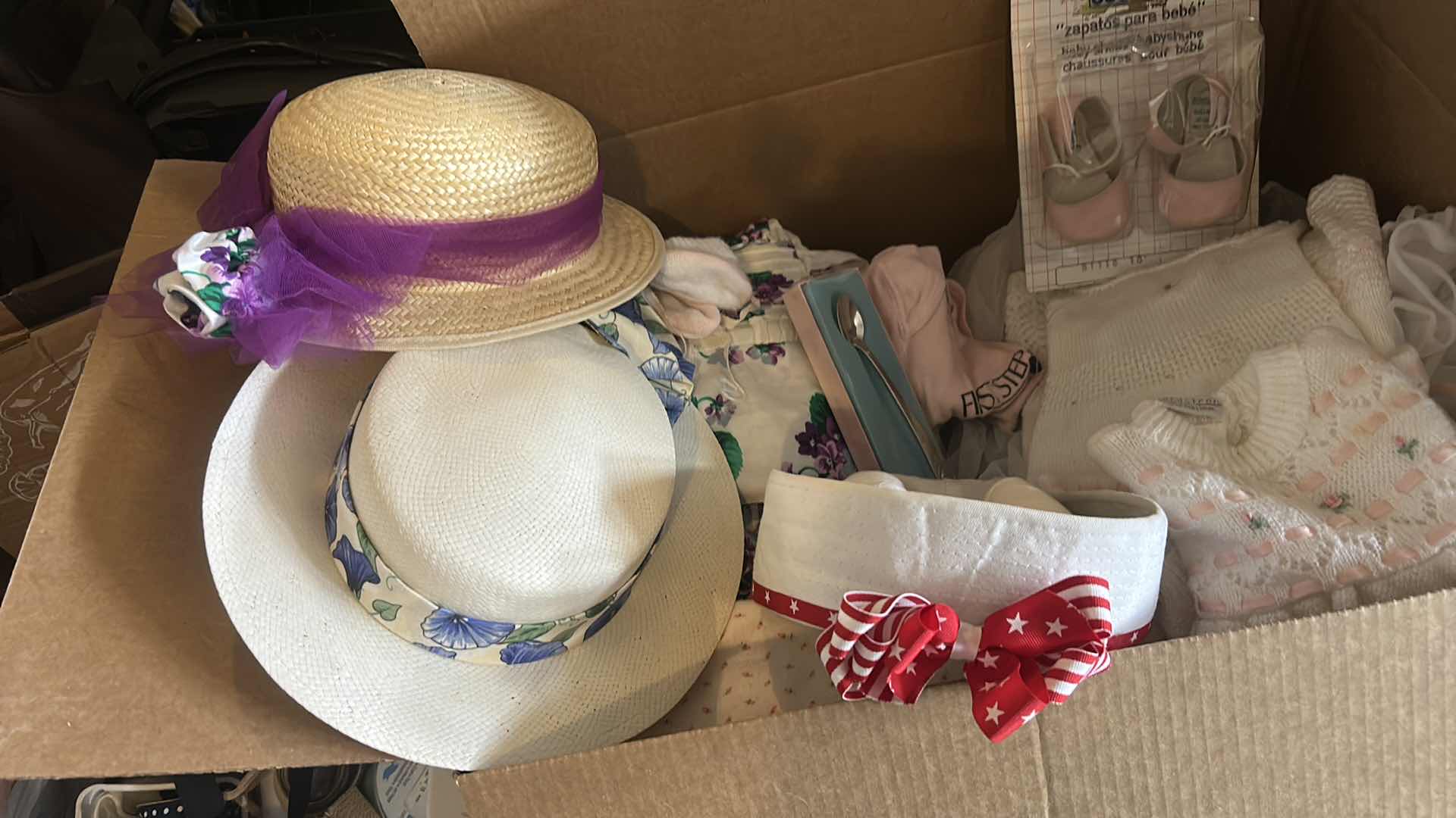 Photo 1 of BOX OF BABY ITEMS