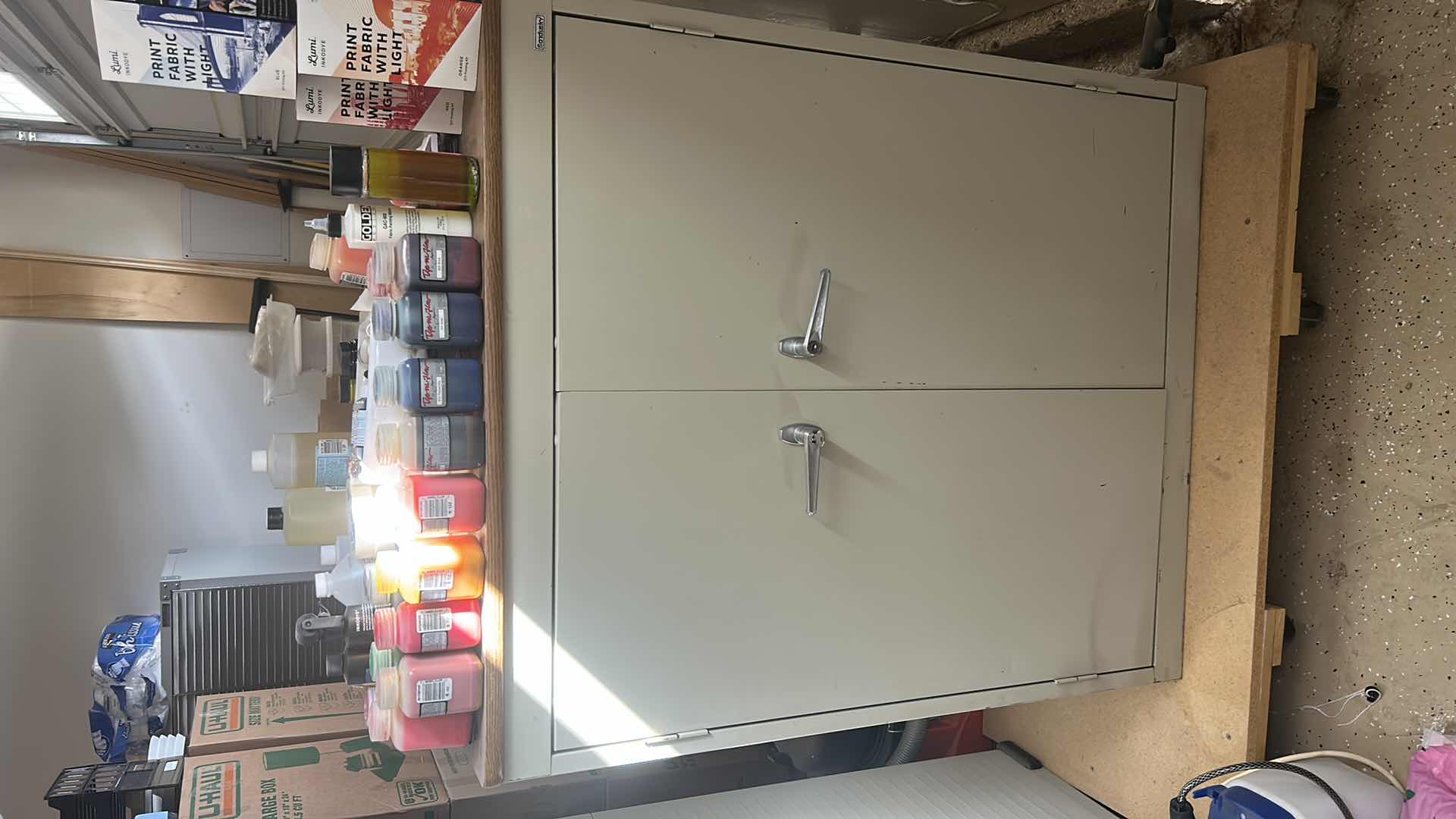 Photo 1 of METAL CRAFT CABINET  WITH CONTENTS 3’ x 19” X H43”