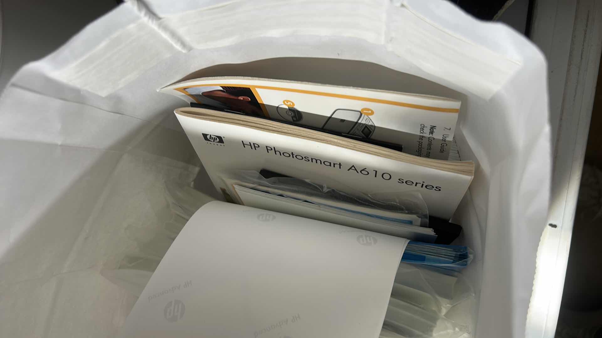 Photo 1 of BAG WITH INK CARTRIDGES AND PHOTO PAPER