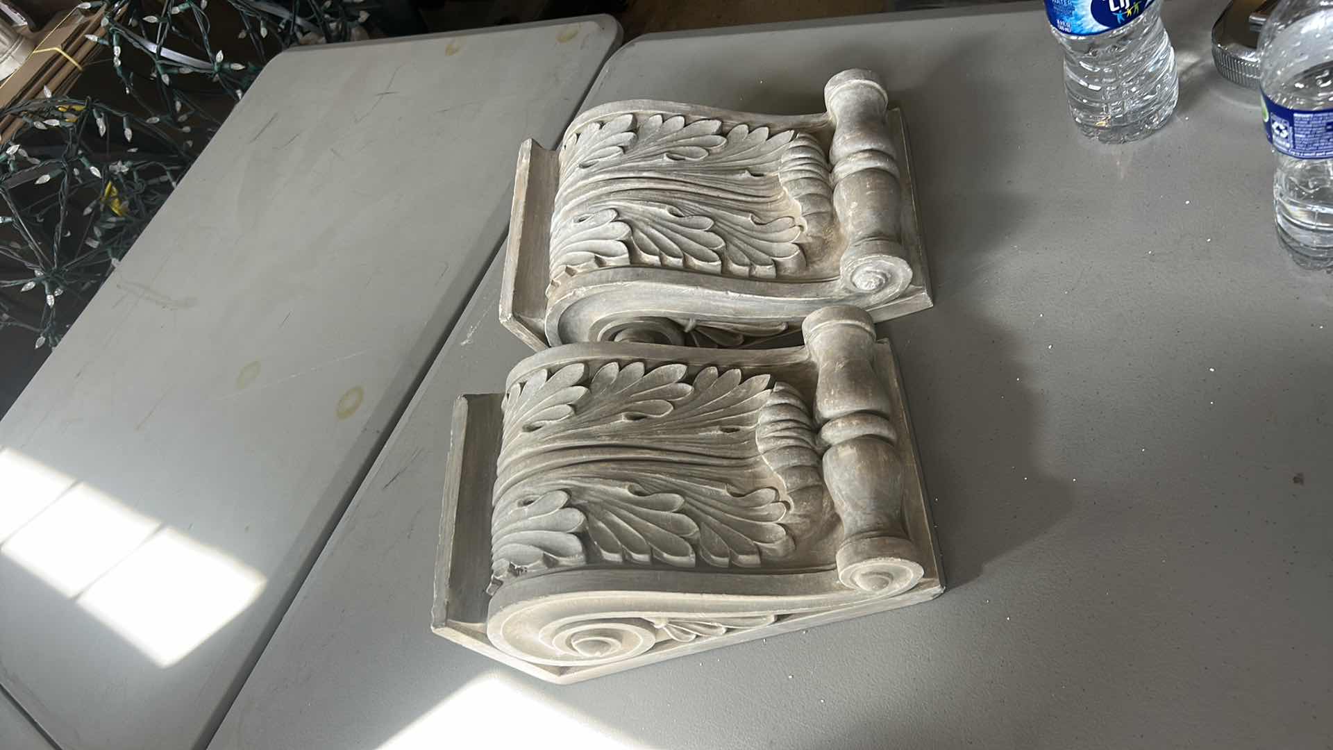 Photo 1 of 2 VERY HEAVY CERAMIC WALL SCONCES H11.5”