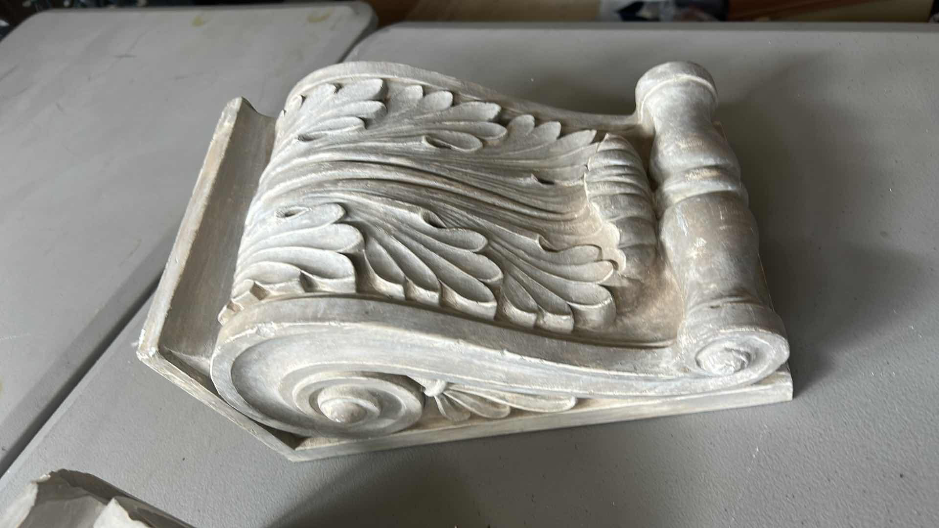 Photo 1 of 2 VERY HEAVY CERAMIC WALL SCONCES H11.5”