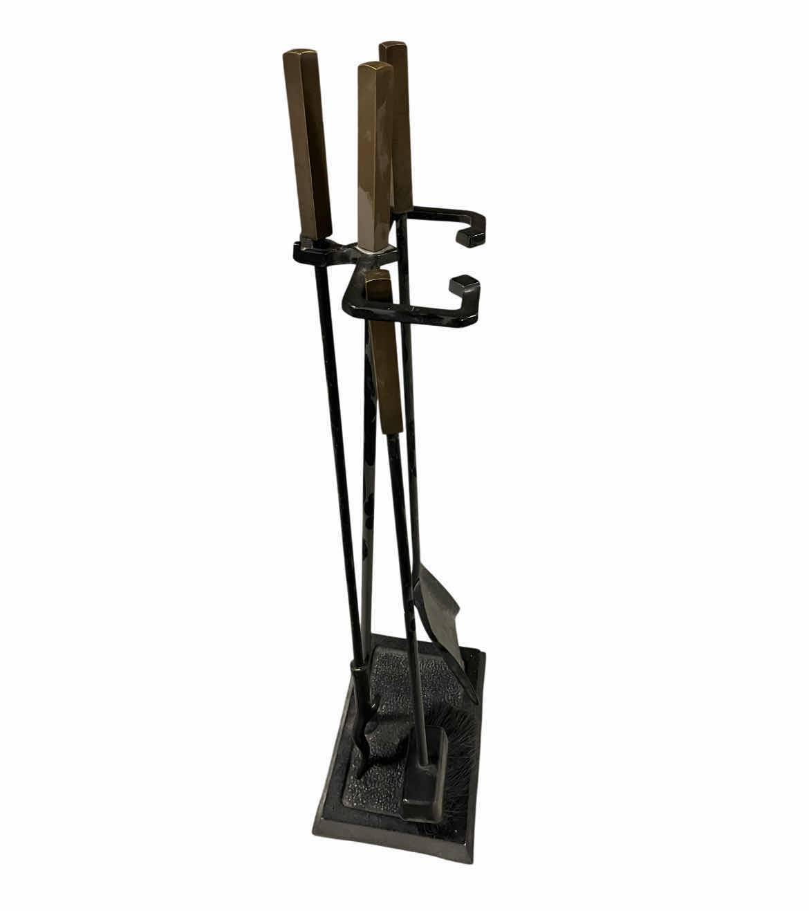 Photo 1 of CAST IRON FINISH FIREPLACE POKER & TOOL SET W STAND