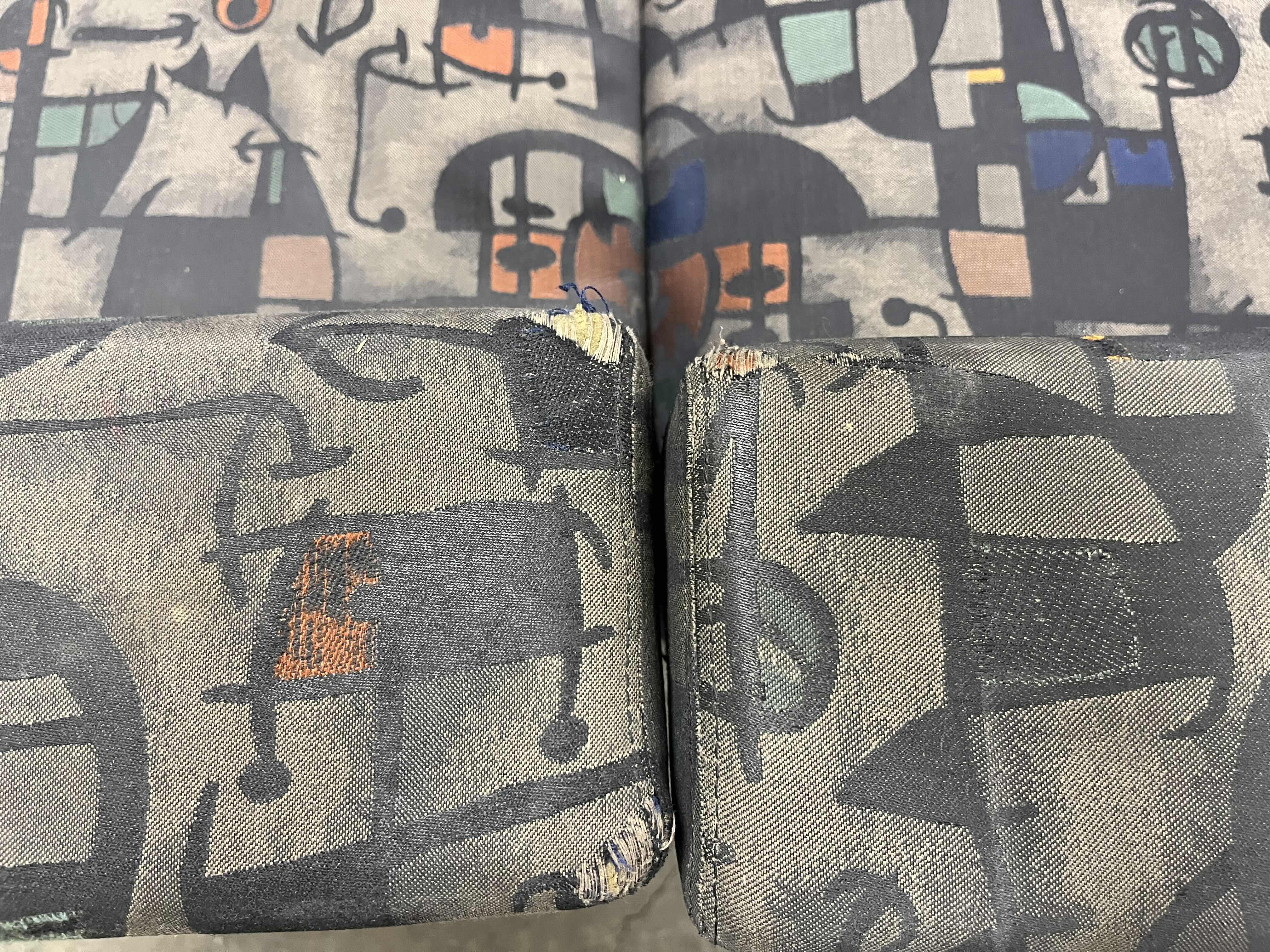 Photo 1 of ERG INTERNATIONAL ABSTRACT UPHOLSTERED CHAIRS (2) 34” X 31” H31.5”