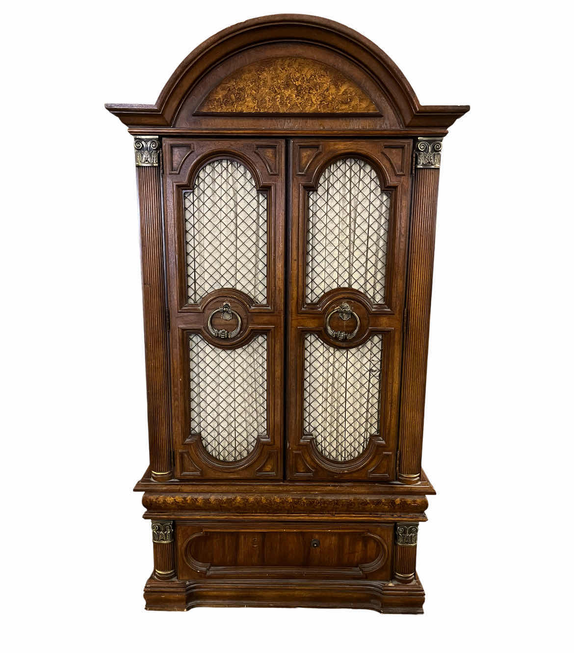 Photo 1 of ANTIQUE VICTORIAN STYLE WOOD ARMOIRE 42” X 19.5” H77”