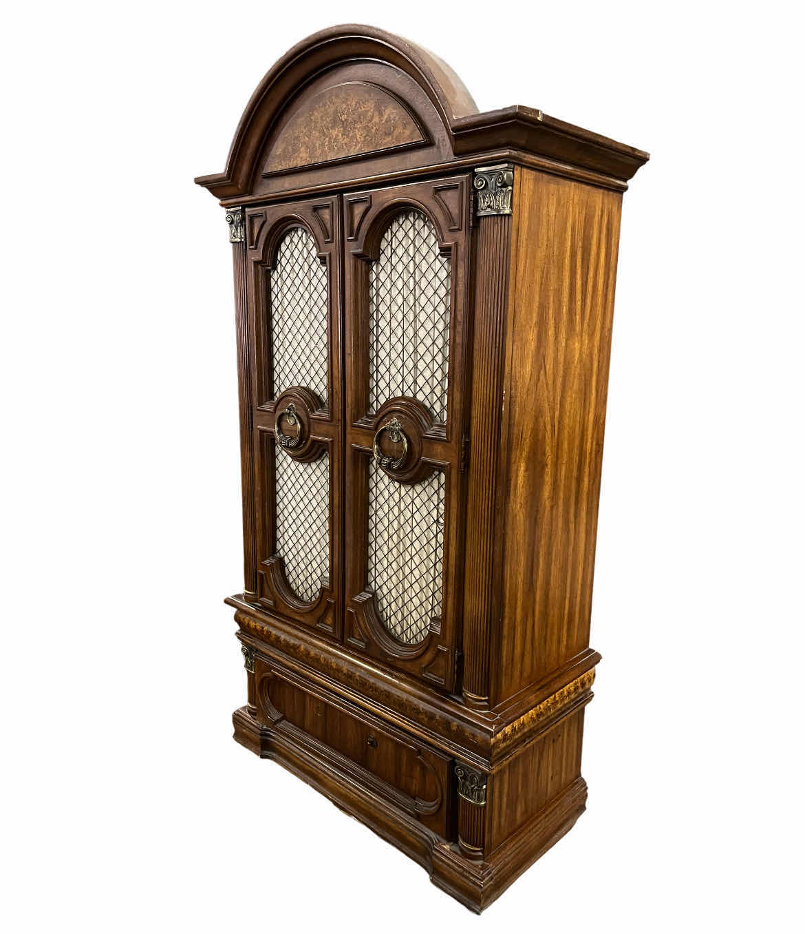 Photo 3 of ANTIQUE VICTORIAN STYLE WOOD ARMOIRE 42” X 19.5” H77”