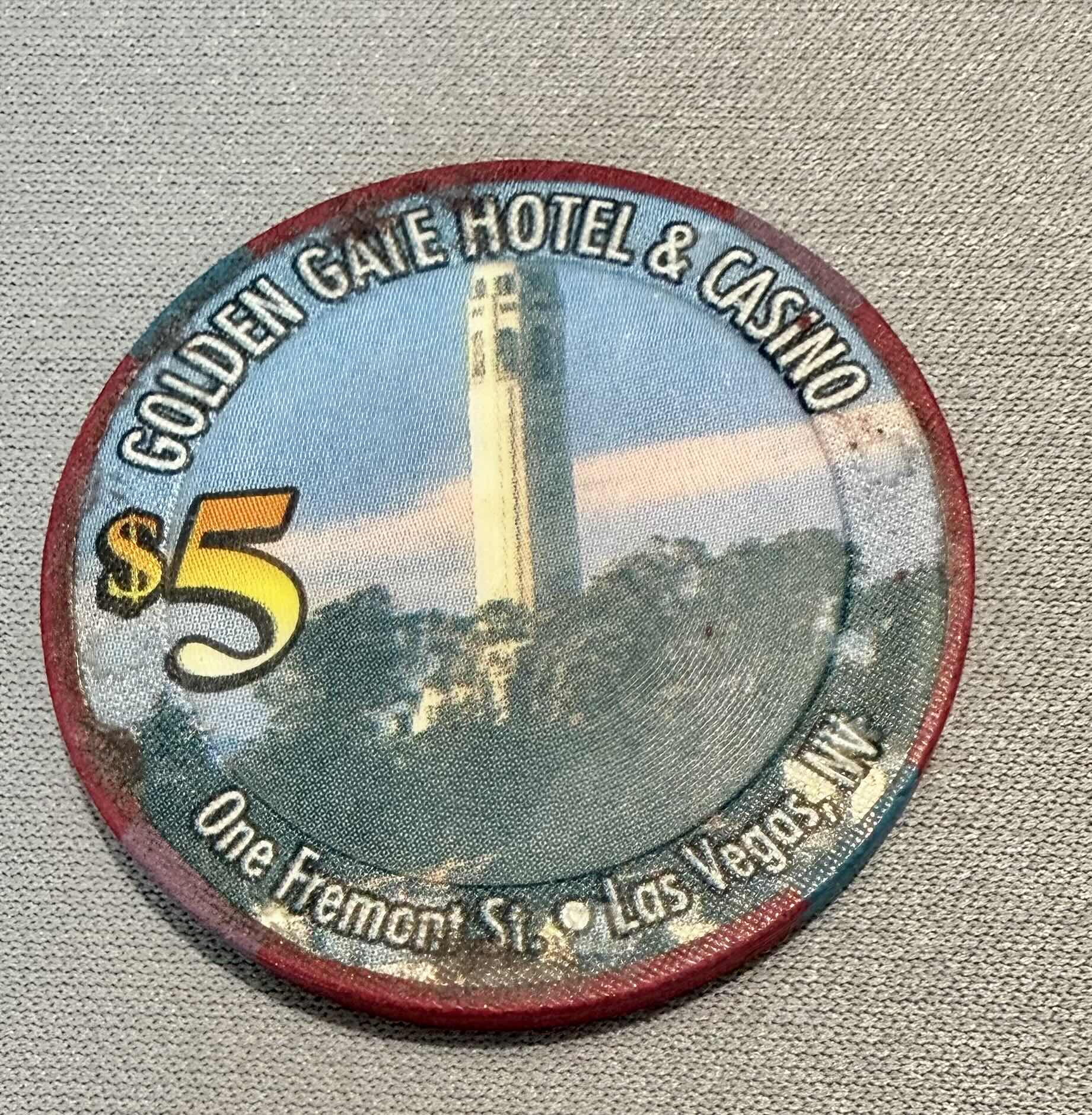 Photo 1 of 3-GOLDEN GATE HOTEL & CASINO $5.00 GAMING CHIPS