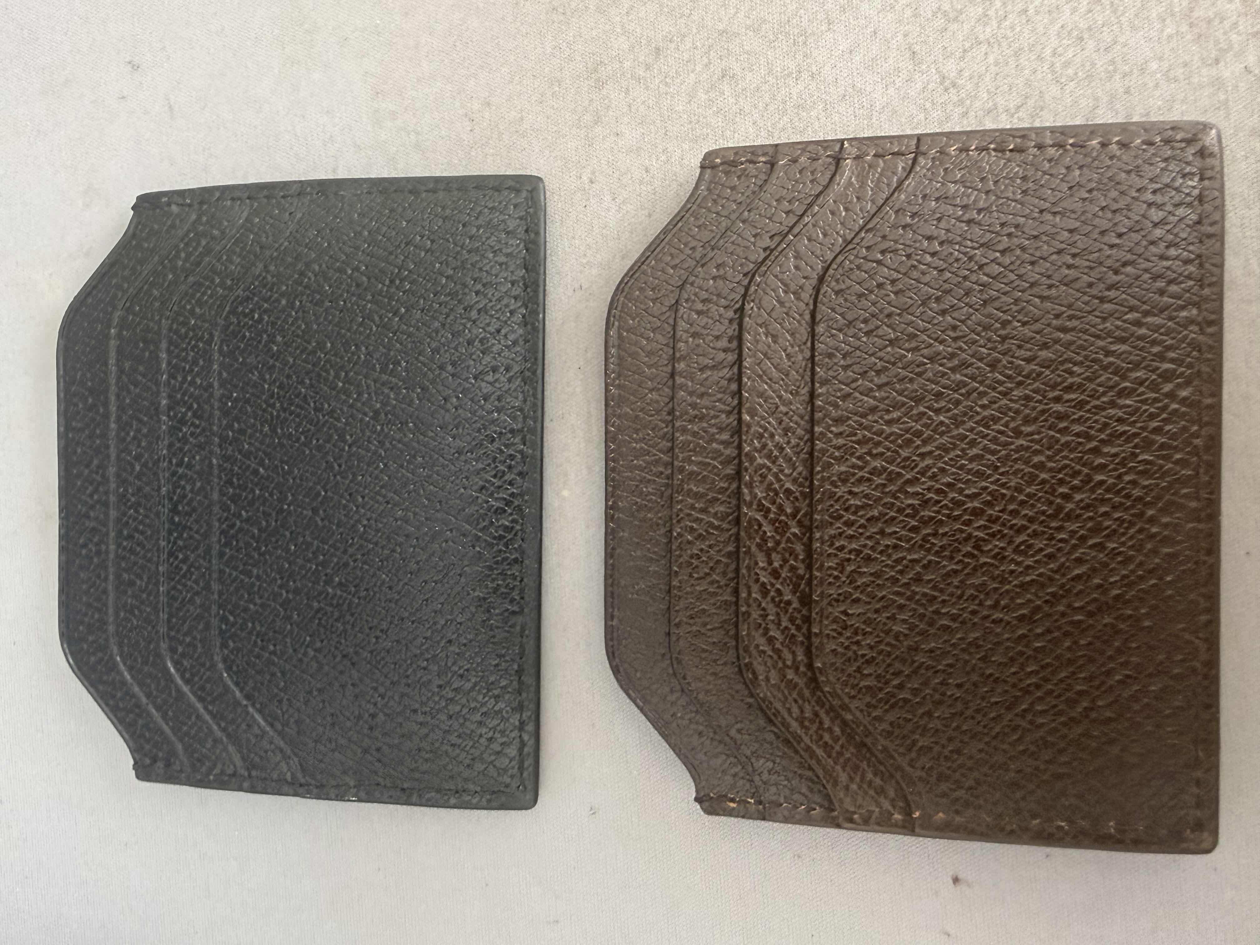 Photo 1 of 2-GUCCI LEATHER CREDIT CARD HOLDERS (BLACK & BROWN)
