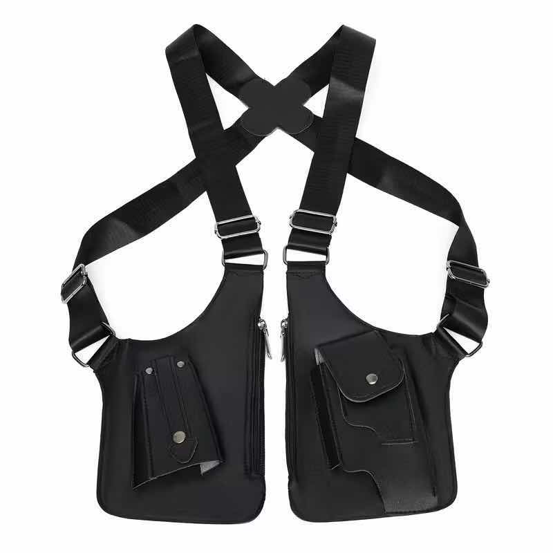 Photo 1 of 2-TOUGH GUY SLING CHEST BAGS-BLACK & BROWN