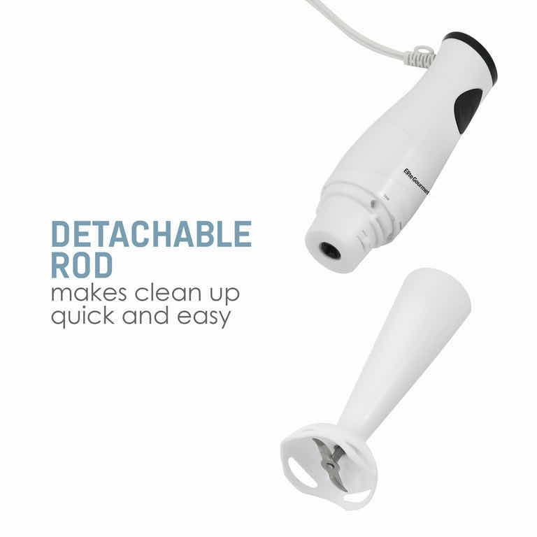 Photo 1 of NEW ELITE GOURMET HAND BLENDER W DETACHABLE WAND, WHITE